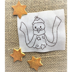 Stickdatei - Schneemann Alphabet Buchstabe W